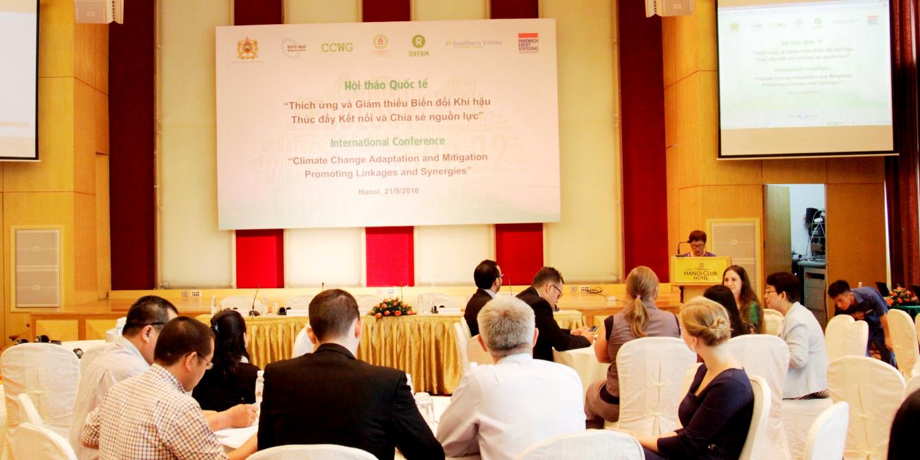 Pre-COP22 conference on climate change in Hanoi. Credit: Oxfam Vietnam Pre-COP22 conference on climate change in Hanoi. Credit: Oxfam Vietnam